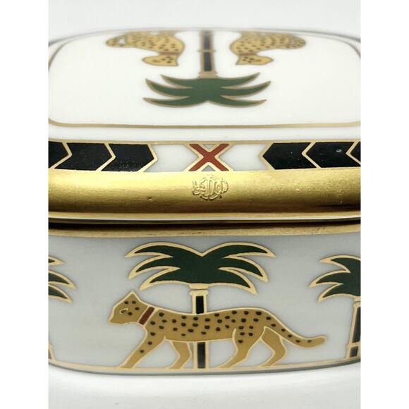 Christian Dior "Casablanca" Porcelain Rectangle Trinket Box & Lid 3 1/8" - Picture 8 of 9
